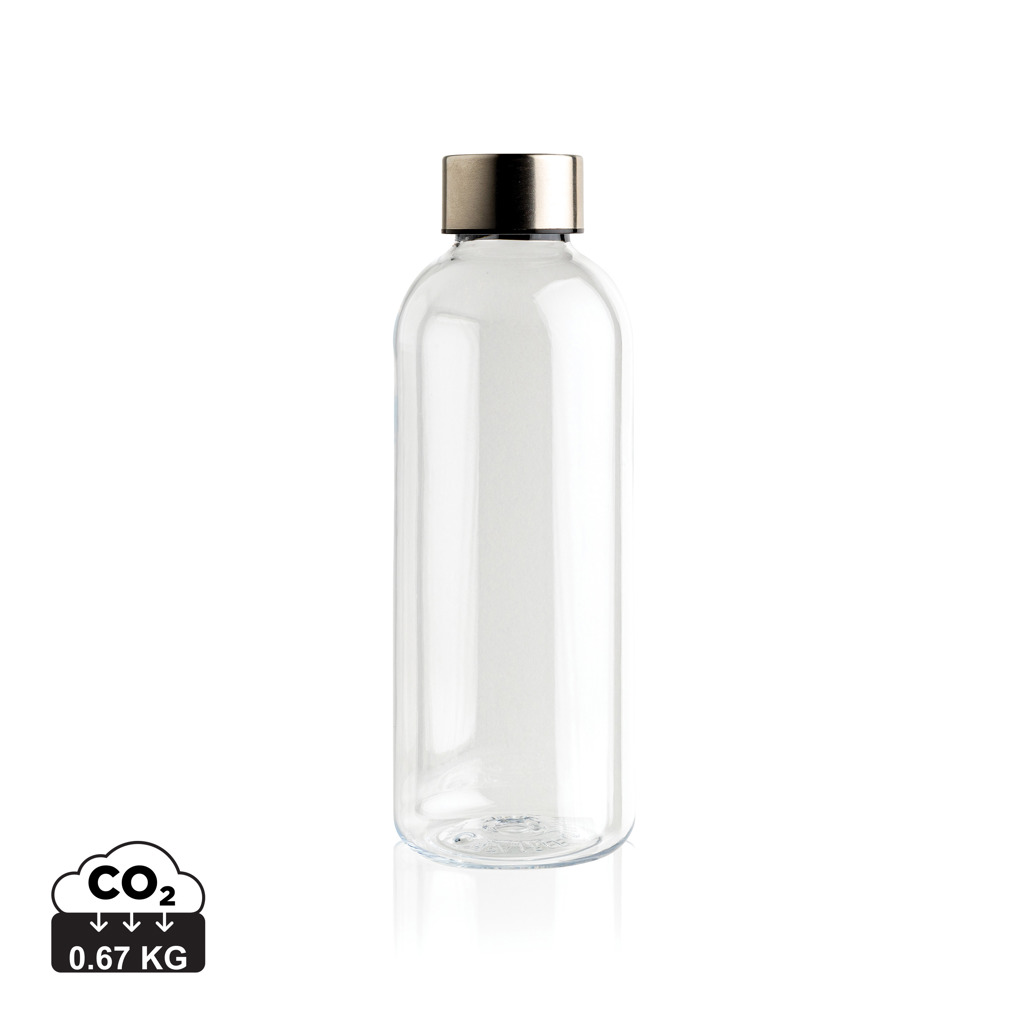 Glasflasche, Wasserflasche, Schraubverschluss, transparent, 0,67 kg CO2, glass bottle, leere Flasche, klare Flasche, wiederverwendbare Flasche, CO2 0,67 kg, Glasflasche, klar, wiederverwendbar, Metalldeckel, 0,67 kg CO2