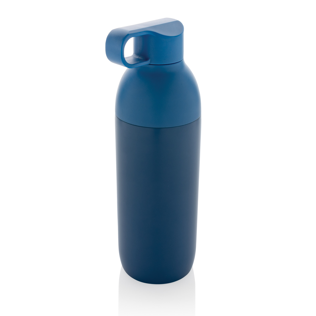flasche, wasserflasche, dunkelblau, stahl, trinkflasche