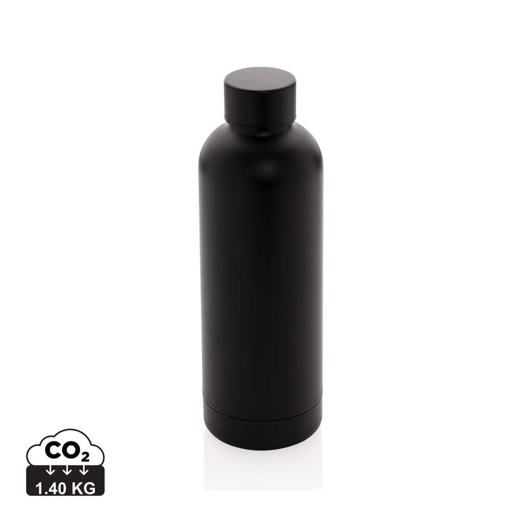 black bottle, steel bottle, carafe, vacuum flask, 1.4 kg CO2 footprint