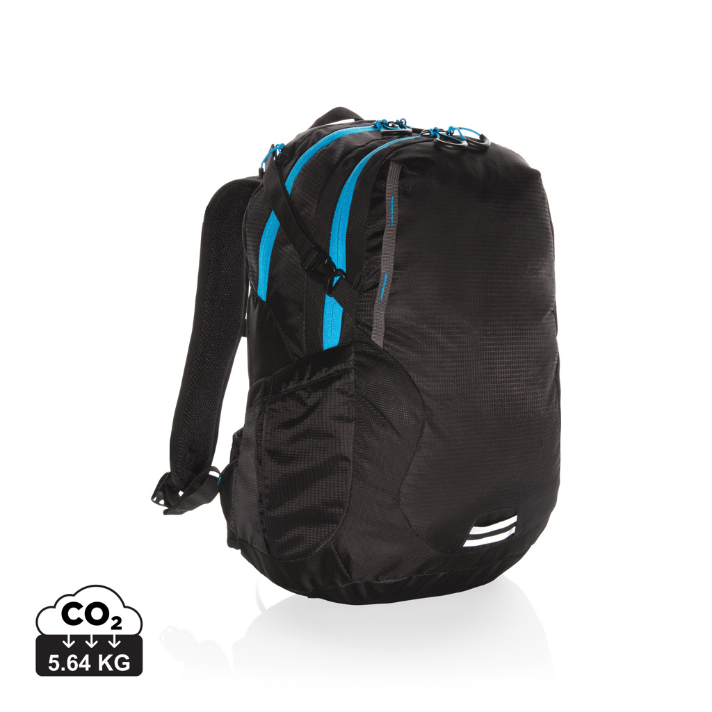 Rucksack, Backpack, Schwarz, Rucksack mit Blau, Leichtes Gepäck