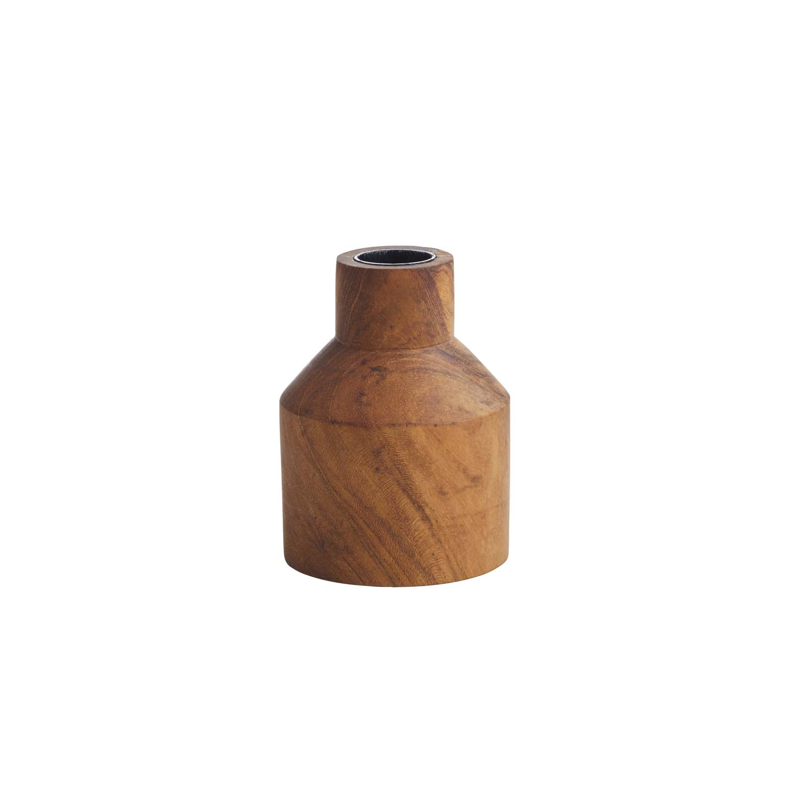 vase, holz, braun, geometrisch, klein