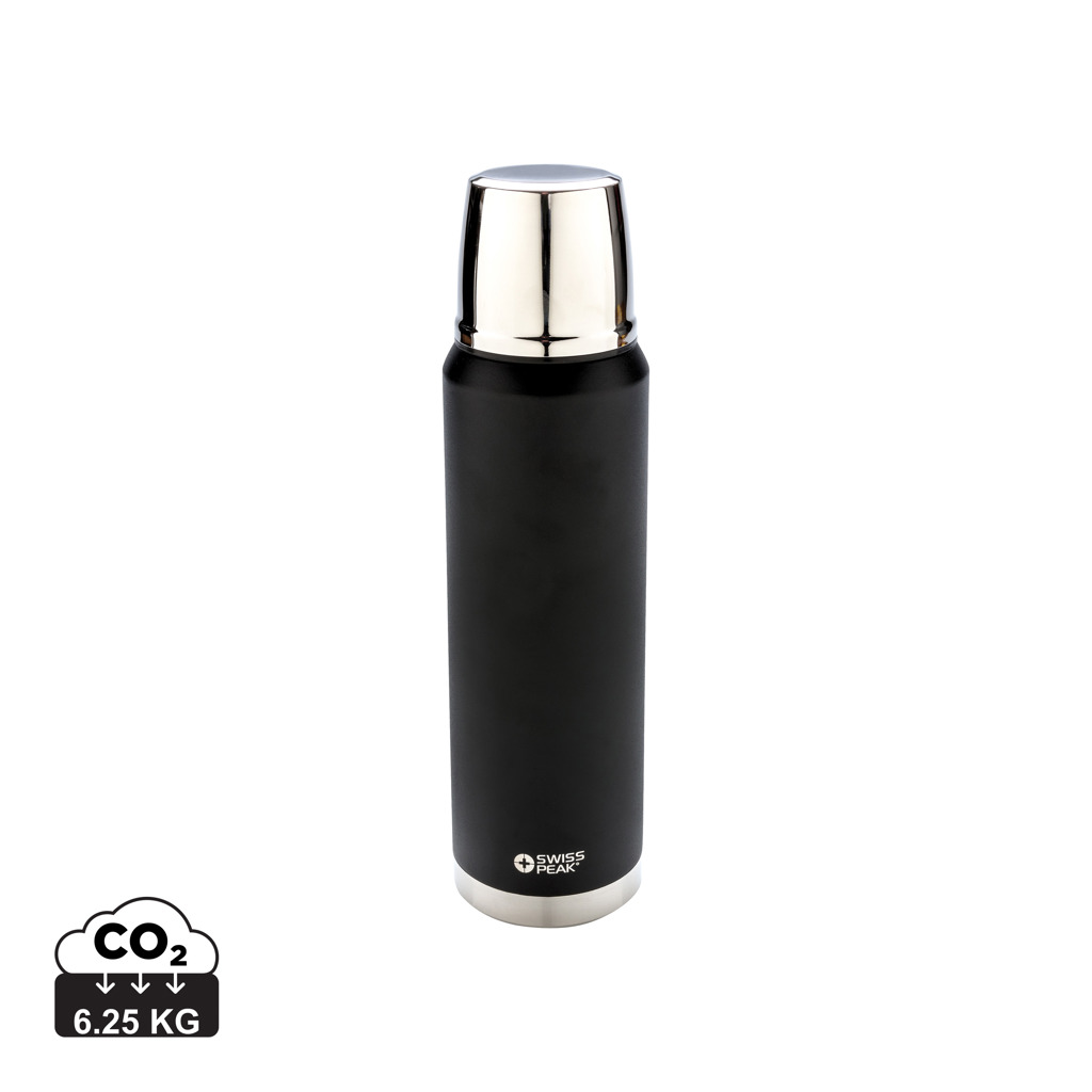 Thermos, Vakuumflasche, Edelstahl, schwarz, 6.25 kg CO2Neutral