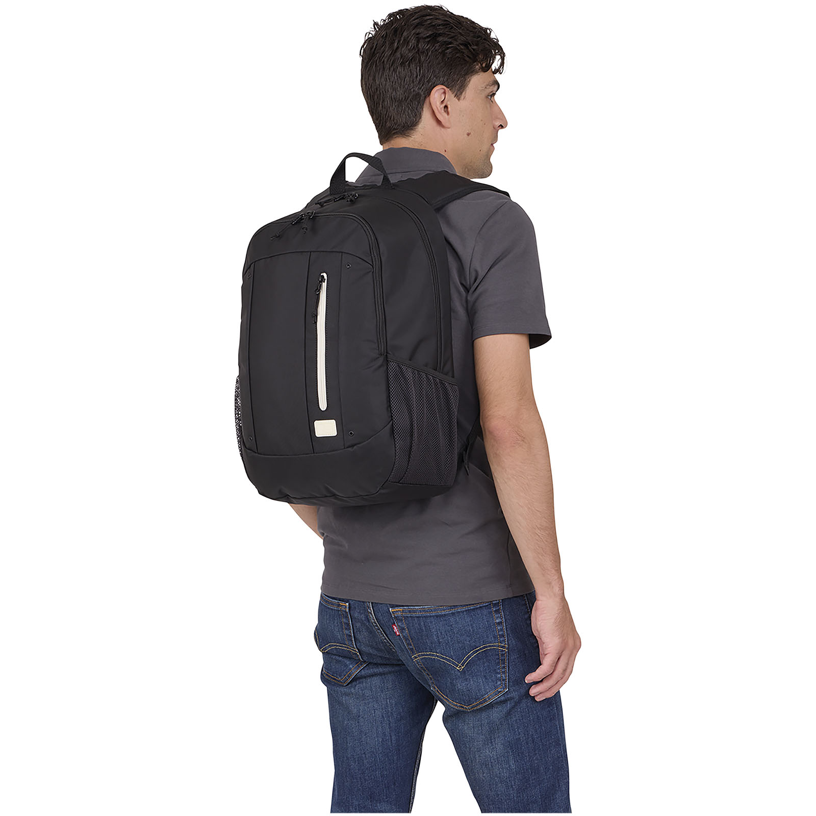 Rucksack, Rucksack, Schwarz, Mesh-Seitenfach, Front Zip Pocket