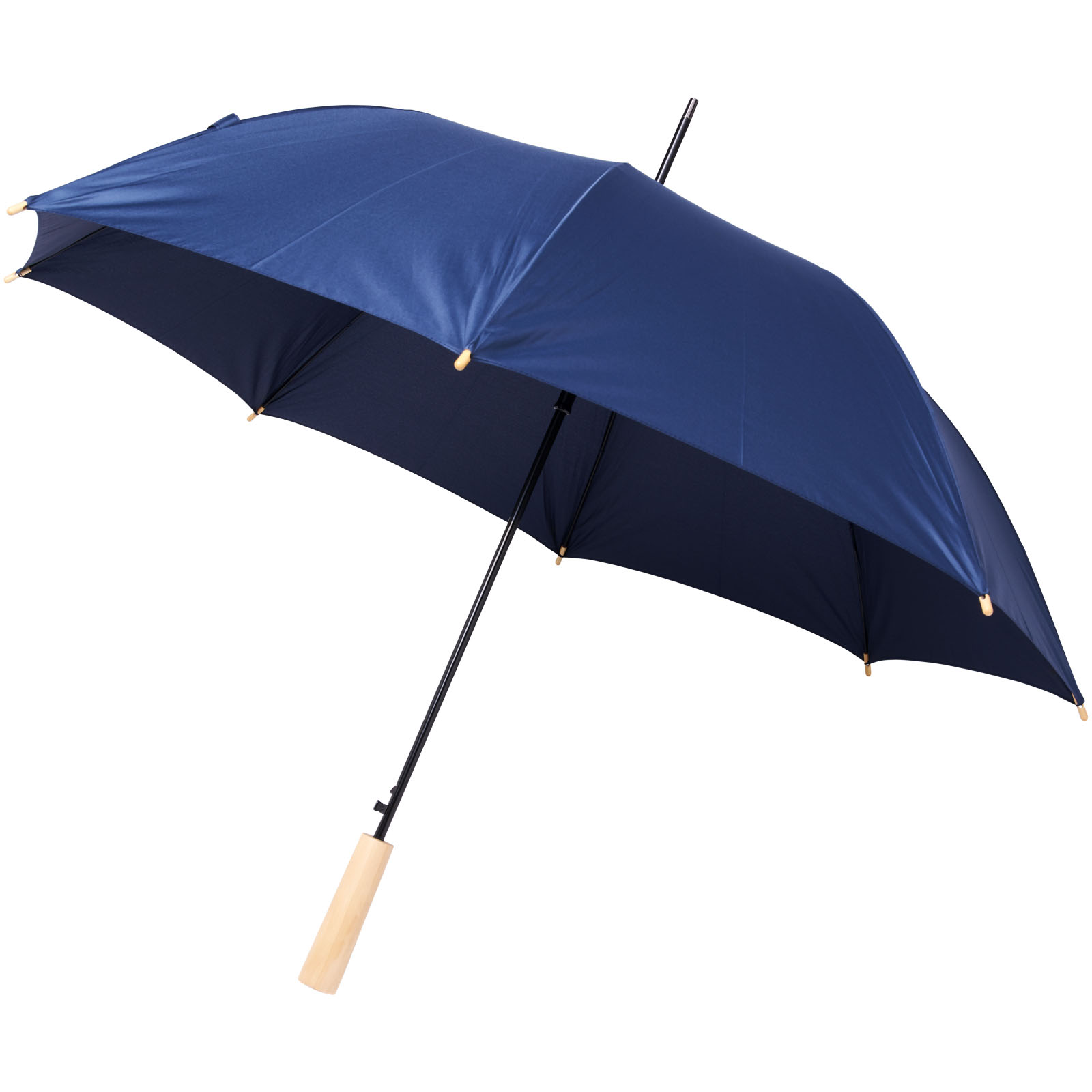 Regenschirm, Schirm, Offenbar blau, Faltbarer Schirm, Holzgriff, Regenschirm, Schirm, Damen, Kompakt, dunkelblau, Regenschirm, Schirm, Umbrella, Stoffschirm, Stockschirm