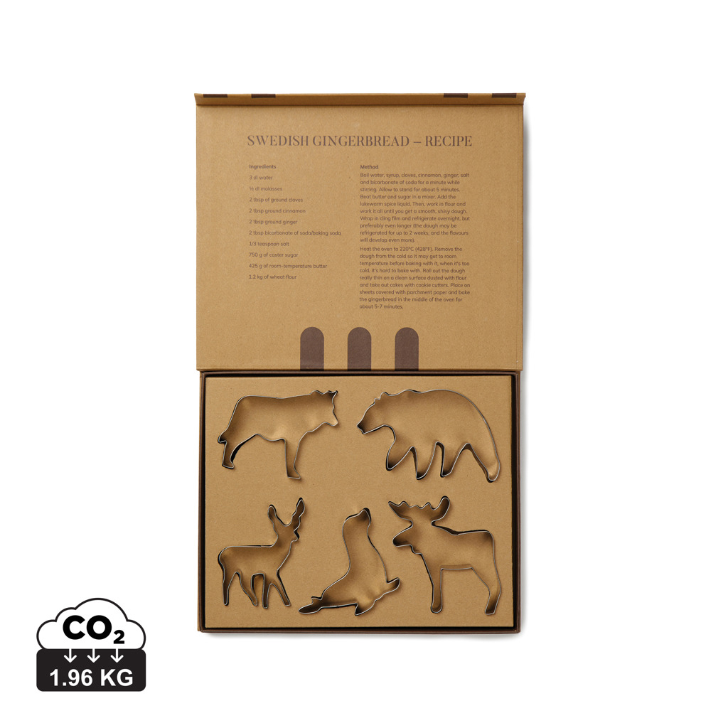cookie-cutter, bear, reindeer, tiered-cutouts, kartonverpackung, Keksformen, Keks-Ausstecher, Tierformen, Backform-Set, Tiersilhouetten, Ausstechformen, Tierformen, Großes Set, Keks-Ausstecher, Backzubehör