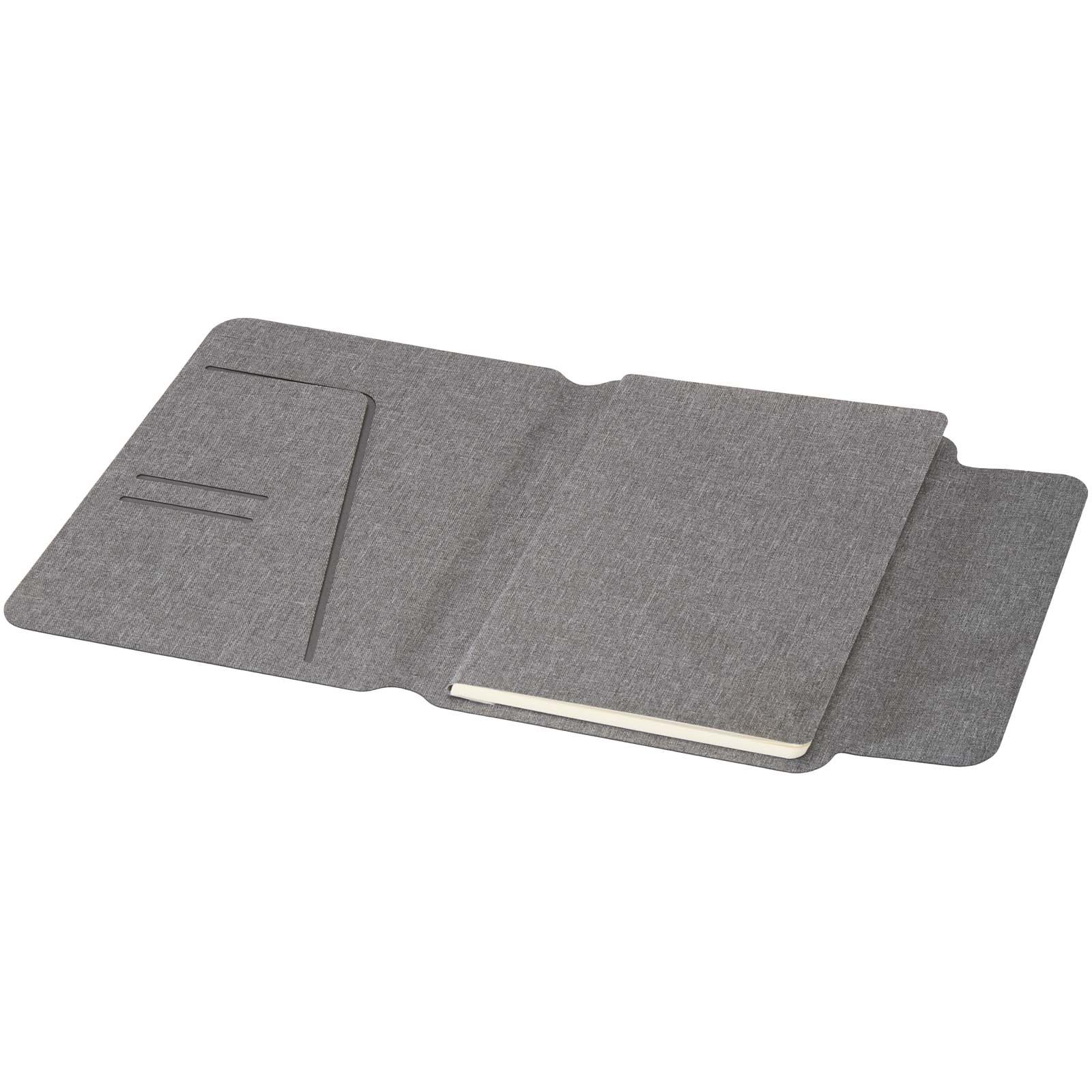 Folded notebook, Grau, Notizbuch Umschlag, Kartenfächer, Reiseaccessoire