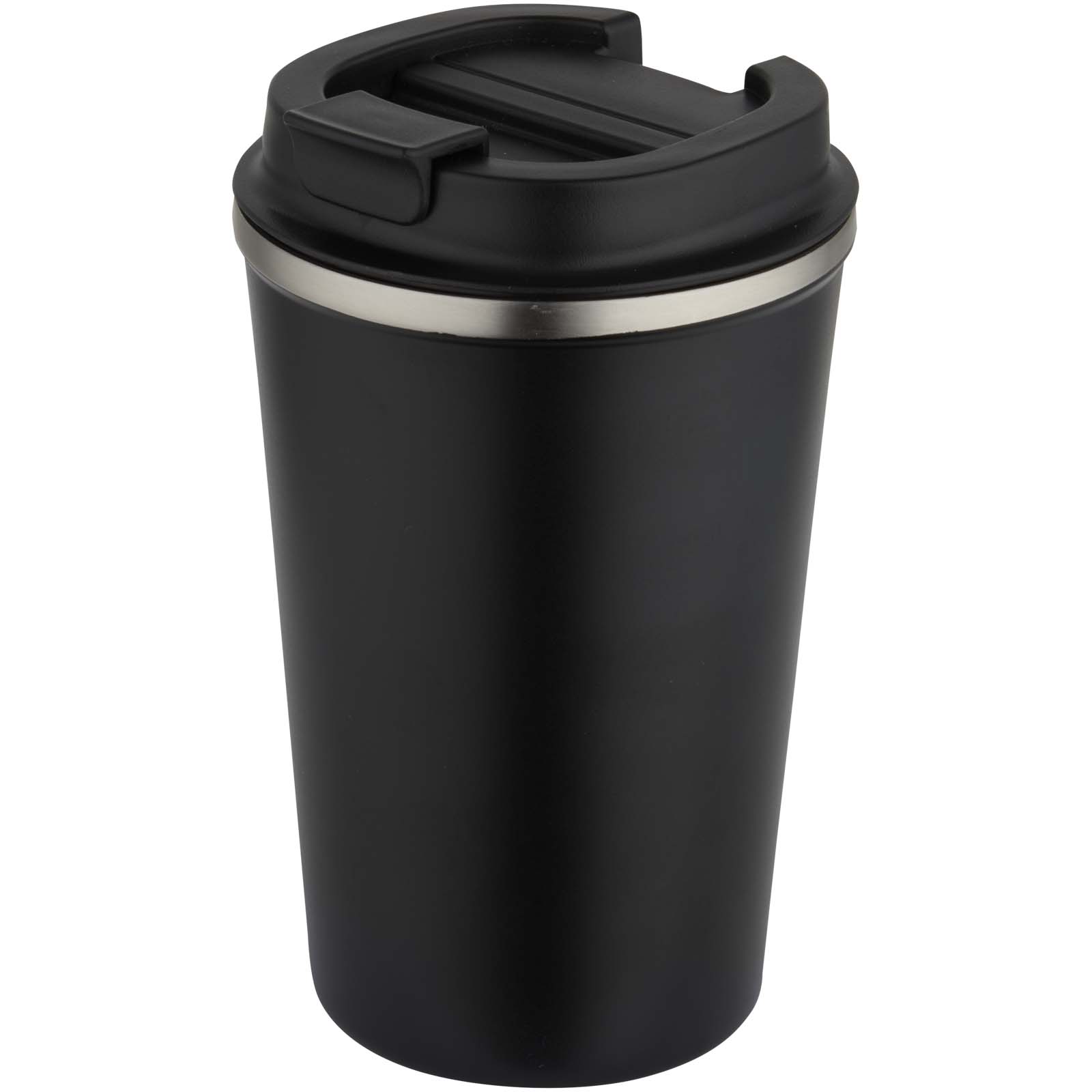 Becher, Kaffeebecher, To-Go-Becher, aus Kunststoff, schwarz