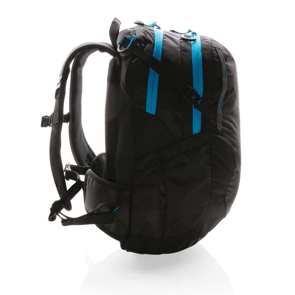 Rucksack, Schultergurte, Rucksack schwarz, Blue accents, Tragesystem