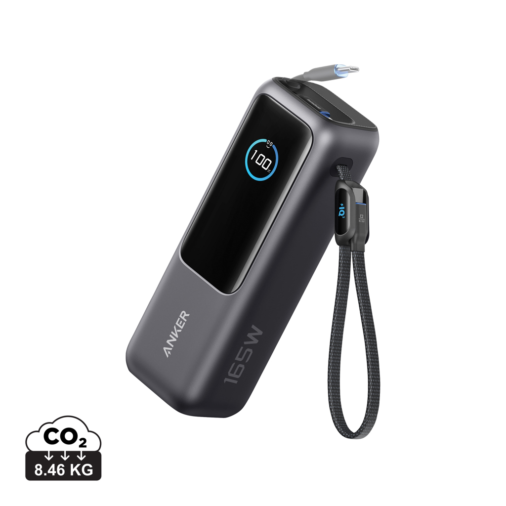 Power bank, Portable charger, USB-C, Digital display, 8.46 kg CO2 label, Ladegerät, Powerbank, USB-C, Display, Kompakt, Brennstoffzellen-Scanner