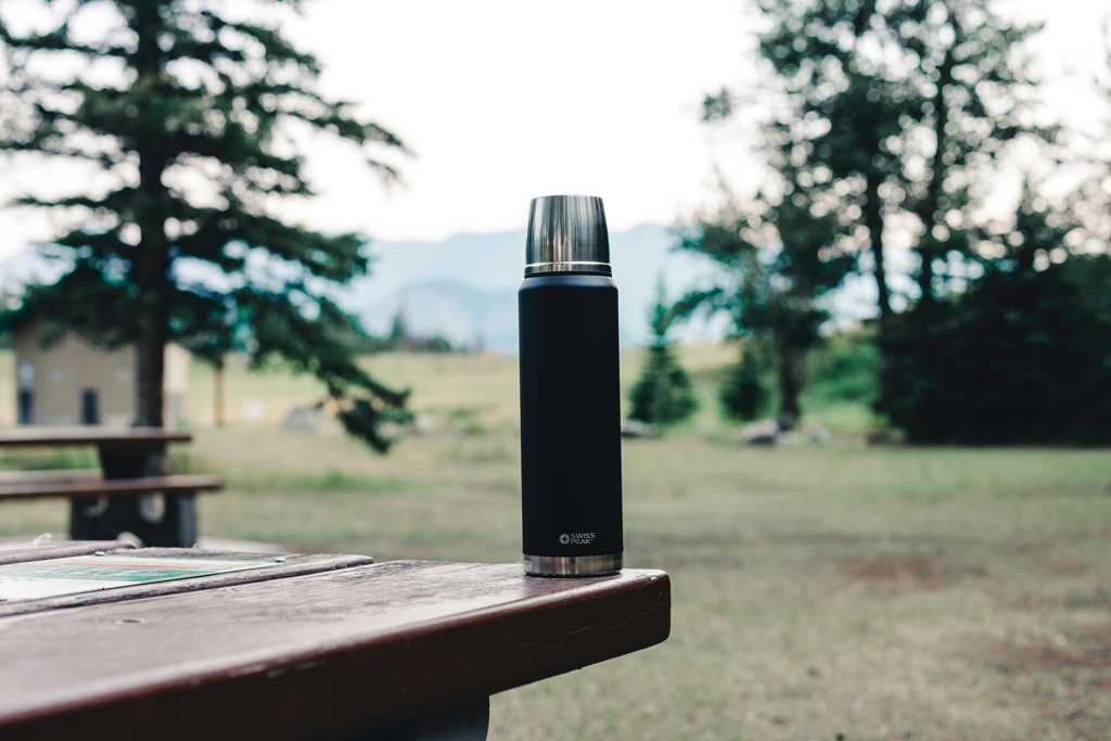 Thermos, Edelstahl, Schwarz, Reisebecher, Outdoor-Getränkeglas