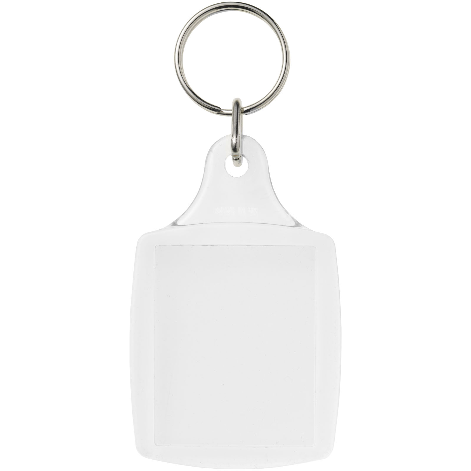 Schlüsselanhänger, Weiß, Kunststoff, Plättchen, Rundverschluss, Schlüsselanhänger, Plastik, weiß, einseitig, Rundöse, Schlüsselanhänger, Kartenhalter, Plastik, Weiß, Rundzylinder