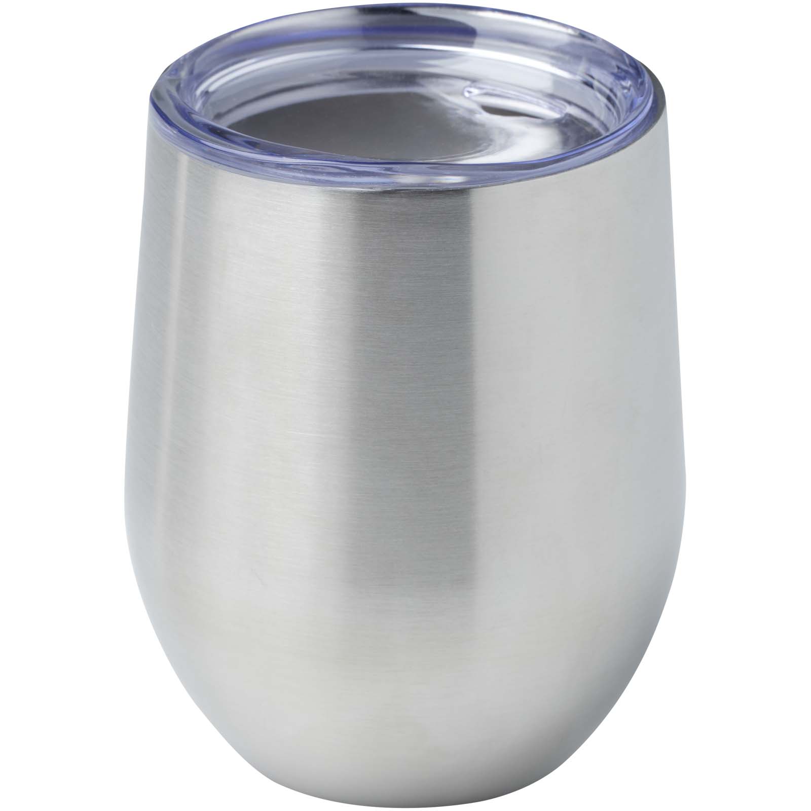 Stoffbecher, Stahlbecher, Tumbler, Edelstahl, beige-silber