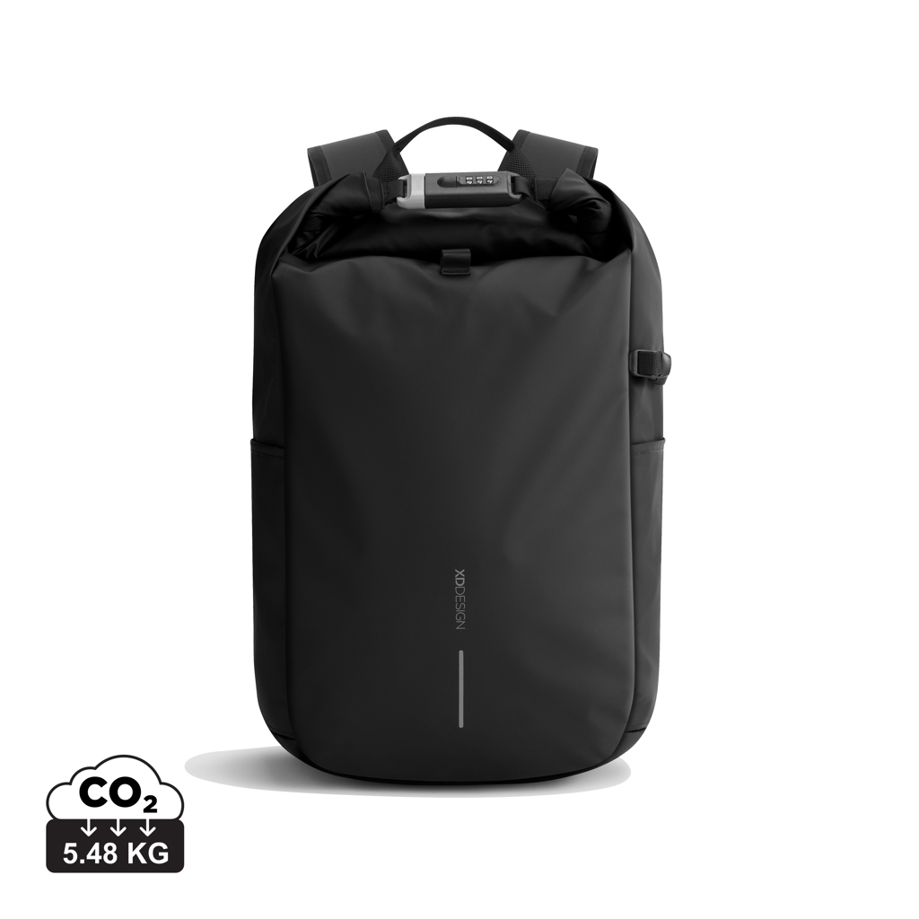 Rucksack, Koffer-Rucksack, Schwarz, Rollverschluss, Kappa-Design