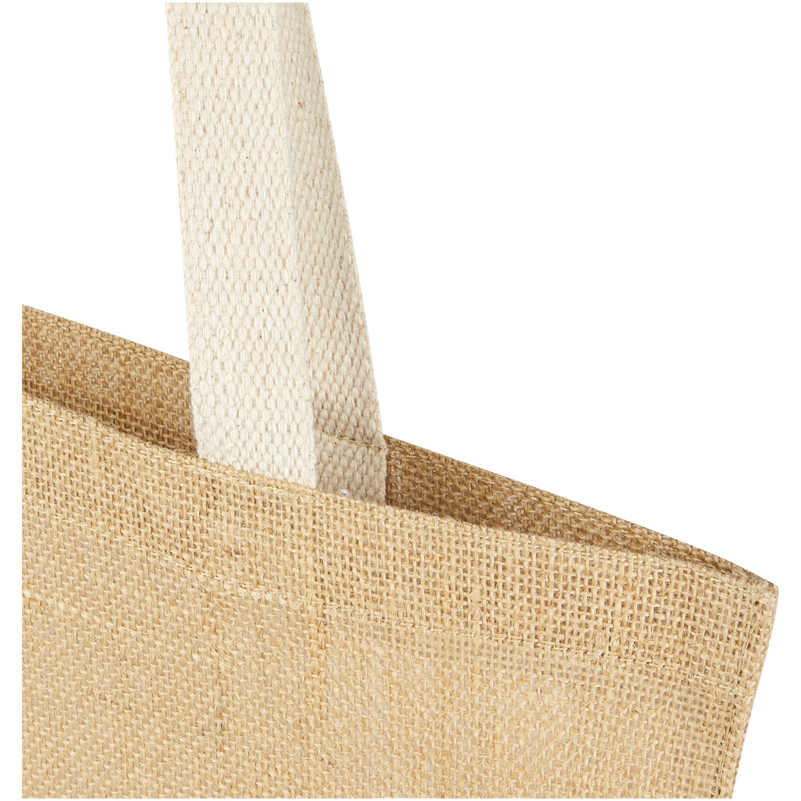 Jute Tasche, Groß, Tragetasche, Naturfarbe, Henkel