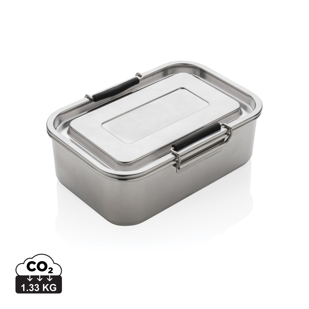 Lunchbox, Edelstahl, Rechteckig, Deckel mit Griff, Mikrowellensicher?, Edelstahlbox, Lunchbox, To-go-Behälter, Stapelbar, Verschluss mit Dichtung, Edelstahlbox, Lunchbox, Metallbehälter, Rechteckige Dose, Lunchbox-Behälter