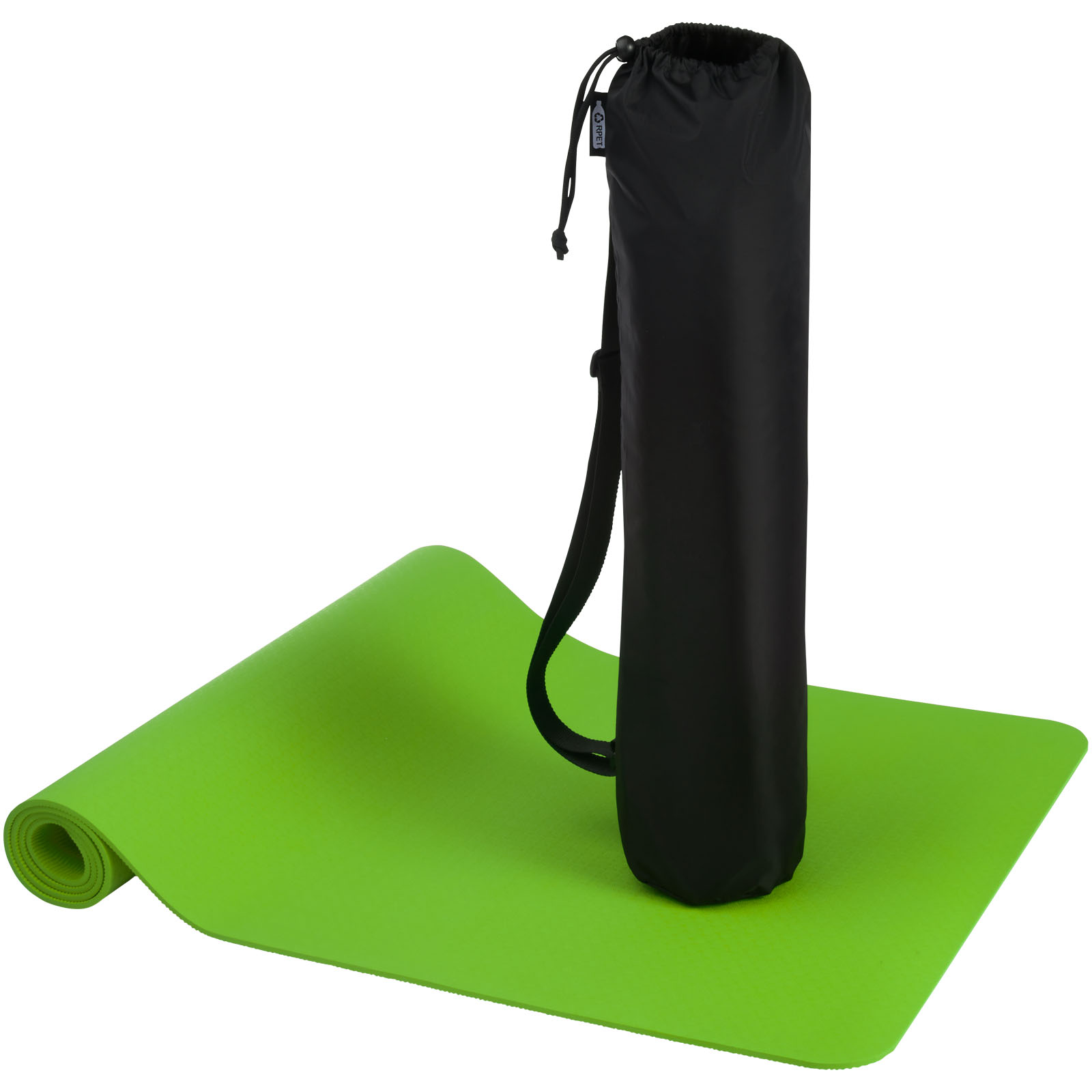 yoga mat, exercise mat, carrying bag, foam mat, grün